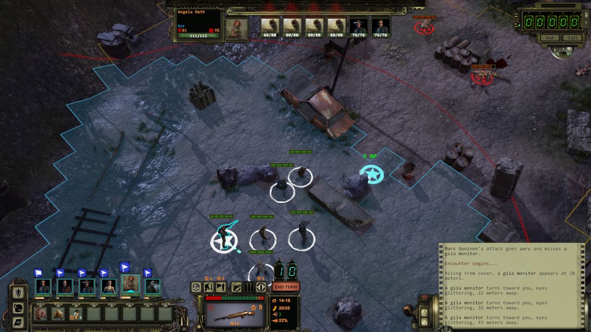 Wasteland 2: Director's Cut (Windows) screenshot: An example of how combat plays out