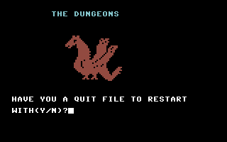 The Dungeons (Commodore 64) screenshot: Title Screen