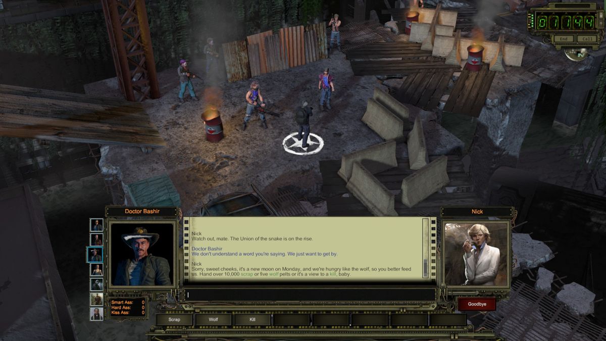 Wasteland 2: Director's Cut (Windows) screenshot: Someone really had fun putting as many Duran Duran song titles into this conversation.