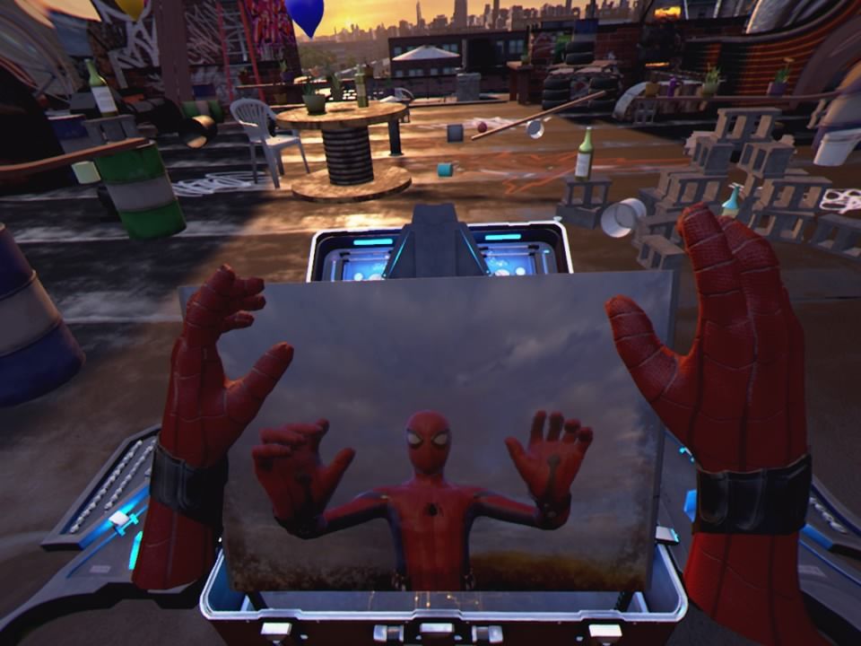Vr пауки. Spider-man: Homecoming - Virtual reality experience. Spider-man: Homecoming VR игра. VR игры про человека паука. Spider man Homecoming игра на ПК.