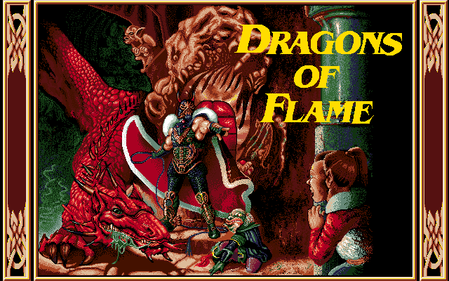 Dragons of Flame (PC-98) screenshot: Title screen