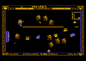 Gremlins (Atari 5200) screenshot: Yikes, it's gremlins mayhem!