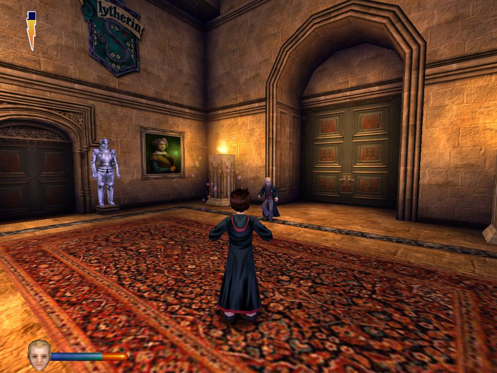 Harry Potter and the Sorcerer's Stone (Windows) screenshot: Duel with Draco