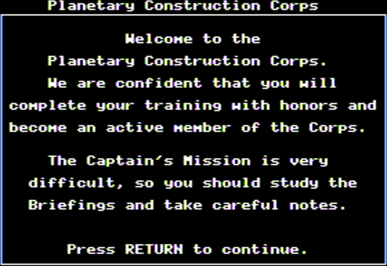 Planetary Construction Set (Apple II) screenshot: Constructing my Planet