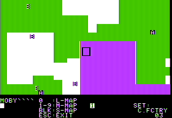 Tactics: Apple War Game (Apple II) screenshot: Viewing Section 1