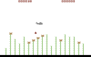 Plop (Commodore 64) screenshot: Getting lower in your plane