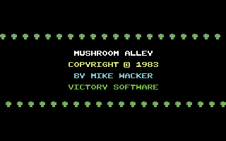 Mushroom Alley (Commodore 64) screenshot: Title Screen