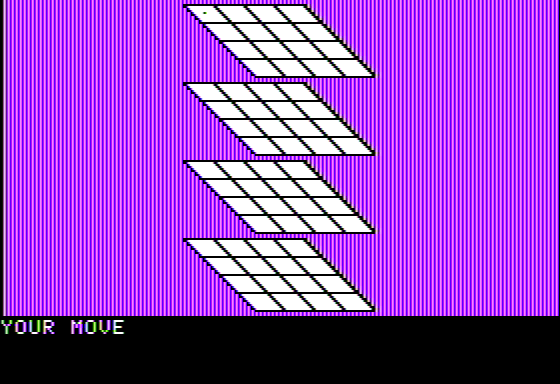 Tetrad (Apple II) screenshot: Empty Board