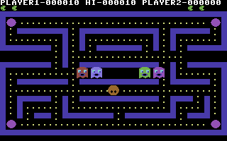 Munch Man (Commodore 64) screenshot: Eat all the dots