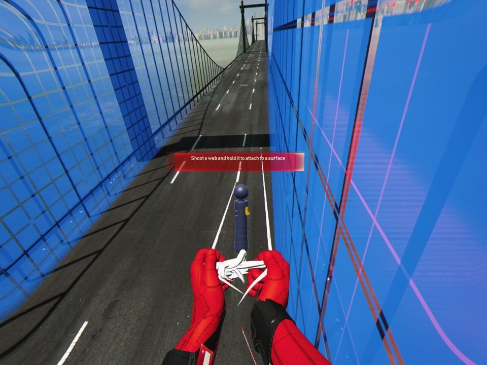 Spider-Man: Far from Home - Virtual Reality Experience (PlayStation 4) screenshot: Learning the ropes