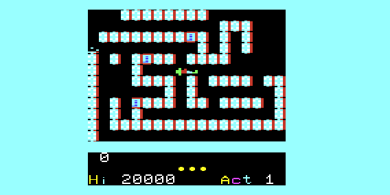 Chocabloc (VIC-20) screenshot: Came into contact with a Chocbee