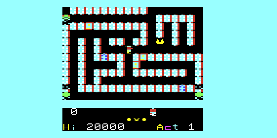 Chocabloc (VIC-20) screenshot: Starting the game