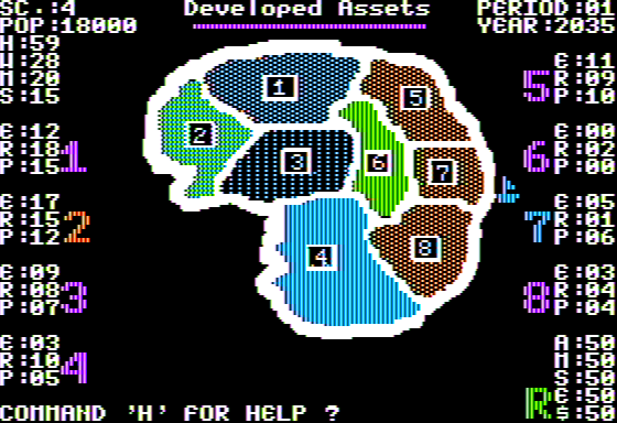 Zendar (Apple II) screenshot: The Game Begins