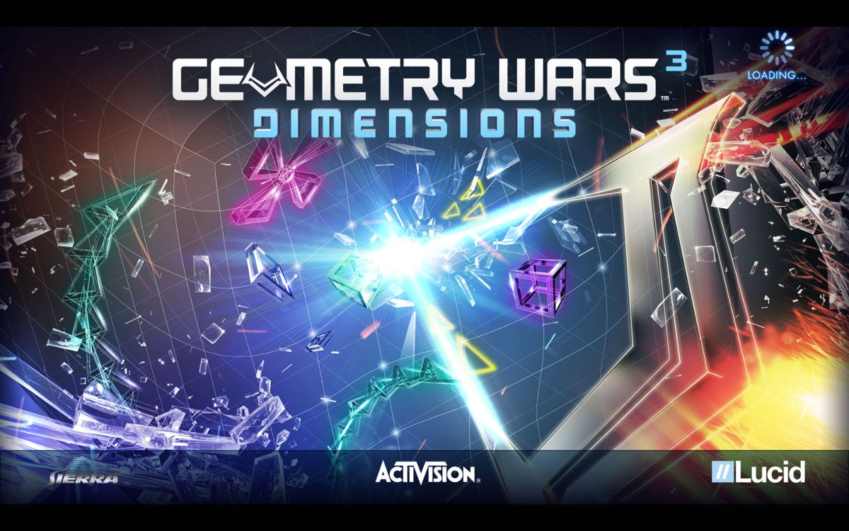 Geometry Wars 3: Dimensions - Evolved (Windows) screenshot: Title screen