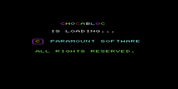 Chocabloc (VIC-20) screenshot: Tape loading