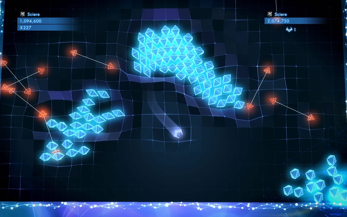 Geometry Wars 3: Dimensions - Evolved (Windows) screenshot: A Pacifism Classic game