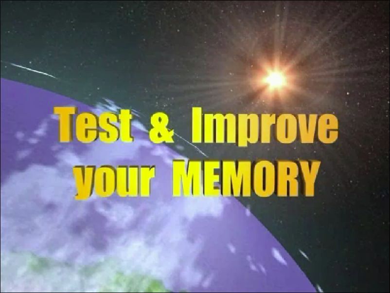 Test & Improve Your Memory (Windows) screenshot: The game's title screen