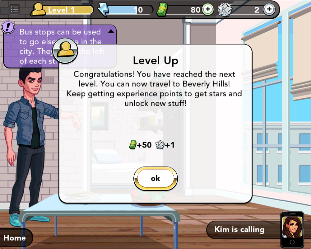 Kim Kardashian: Hollywood (Browser) screenshot: Level up
