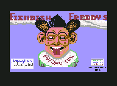 Fiendish Freddy's Big Top O' Fun (Commodore 64) screenshot: The Title Screen
