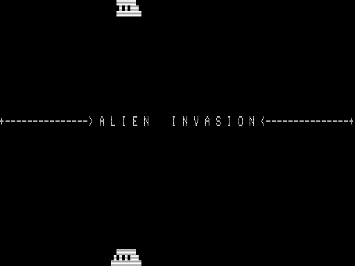 Alien Invasion (TRS-80) screenshot: Title Screen