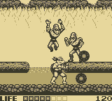 Teenage Mutant Ninja Turtles: Fall of the Foot Clan (Game Boy) screenshot: Level 4: The River