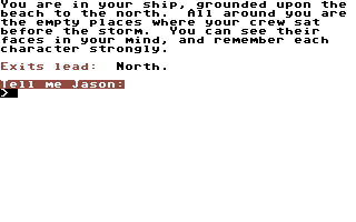 Jason of the Argonauts (Commodore 64) screenshot: Start of your adventure
