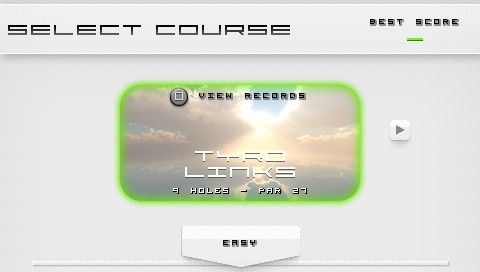 Golf Mania (PSP) screenshot: Course selection