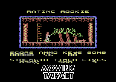 Moving Target (Commodore 64) screenshot: A sleeping dog