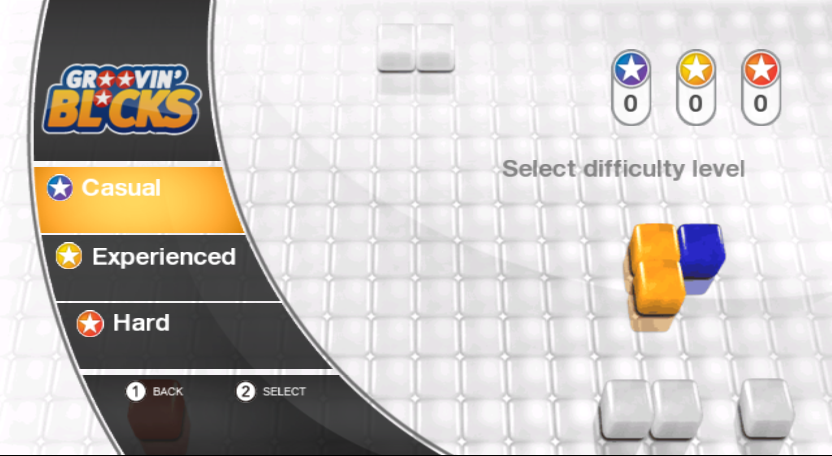 Groovin' Blocks (Wii) screenshot: Course selection