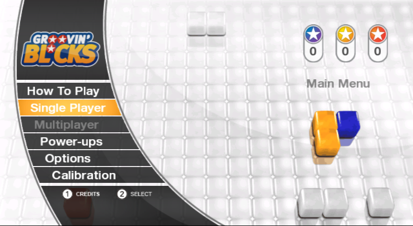 Groovin' Blocks (Wii) screenshot: Main menu