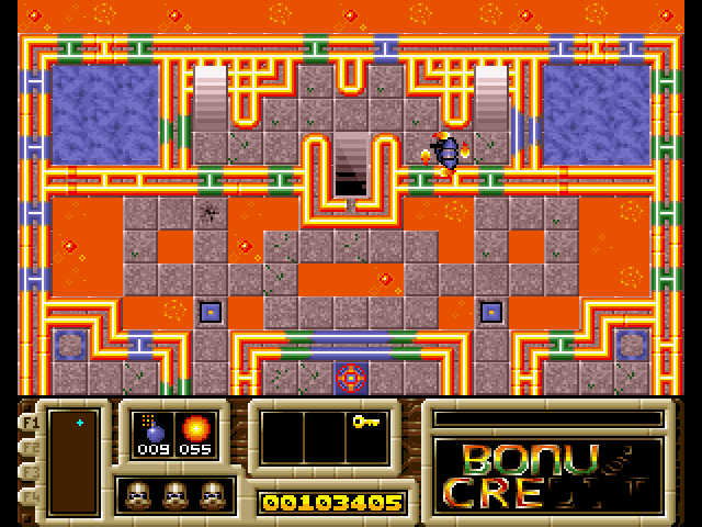 Mean Arenas (Amiga) screenshot: The arena of lava