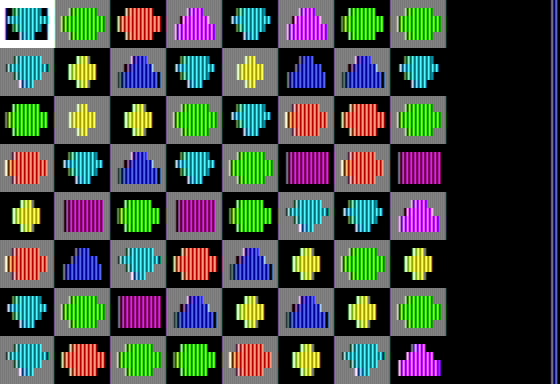Apple // Bejeweled (Apple II) screenshot: Gameplay