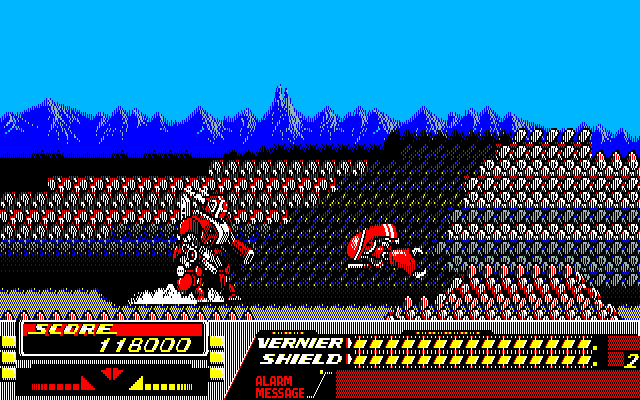Veigues: Tactical Gladiator (PC-88) screenshot: Stage 2