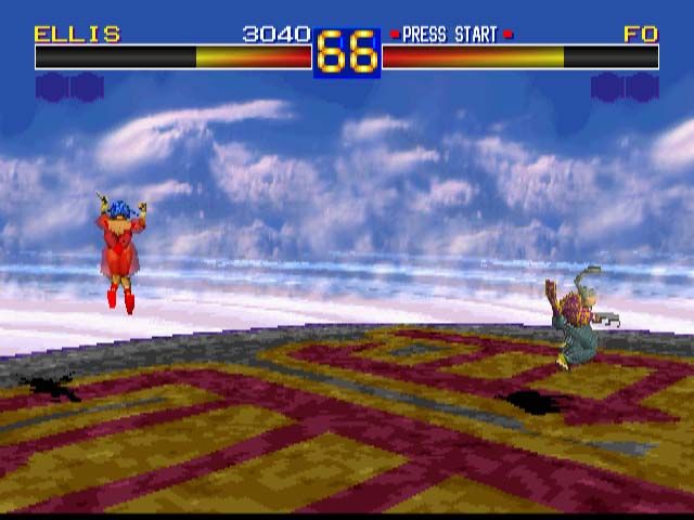 Battle Arena Toshinden (PlayStation) screenshot: I can jump too!