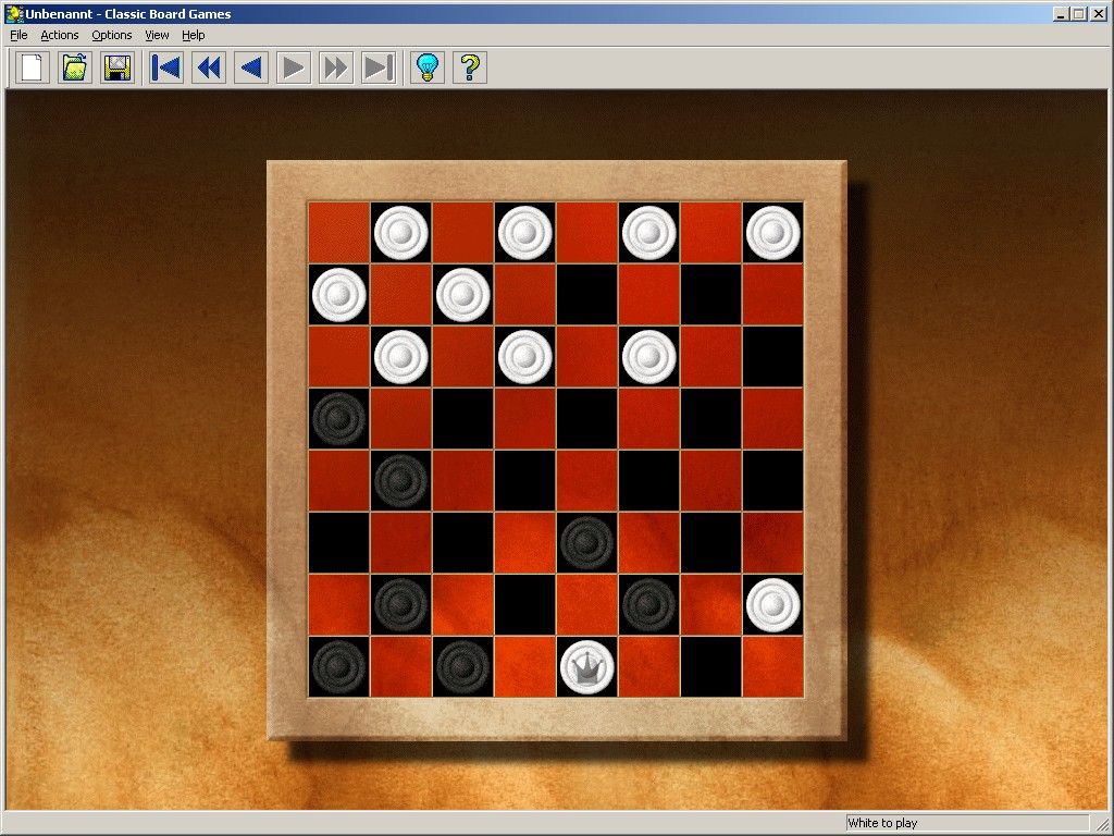 Microsoft Classic Board Games (Windows) screenshot: Checkers