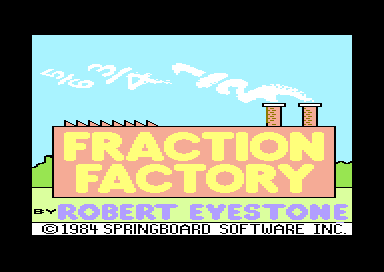 Fraction Factory (Commodore 64) screenshot: Title Screen