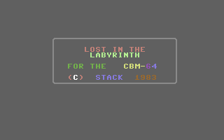 Lost in the Labyrinth (Commodore 64) screenshot: Title Screen
