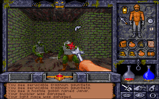 Screenshot of Ultima Underworld II: Labyrinth of Worlds (DOS, 1993
