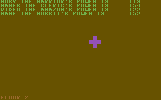 Lord of the Balrogs (Commodore 64) screenshot: Lost a member of your party