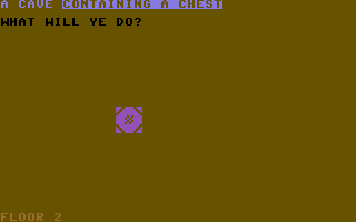 Lord of the Balrogs (Commodore 64) screenshot: Came across a chest