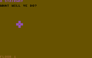 Lord of the Balrogs (Commodore 64) screenshot: Found a stairway