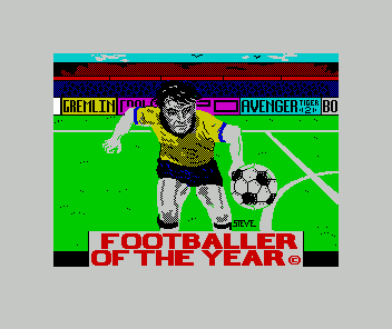 Footballer of the Year (ZX Spectrum) screenshot: Loading picture