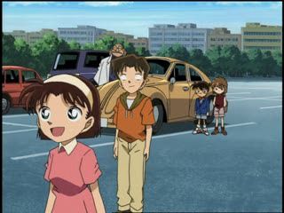 Meitantei Conan: Saikō no Partner (PlayStation) screenshot: Episode 1 intro, arriving at the amusement park