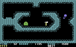 Looney Balloon (Commodore 64) screenshot: Smaller gaps to navigate through