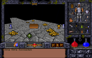 Ultima Underworld II: Labyrinth of Worlds (DOS) screenshot: Ah! Treasure!