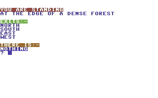 Leopard Lord (Commodore 64) screenshot: Start of your quest