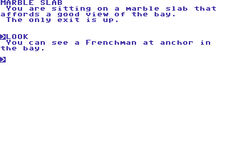 The Ellisnore Diamond (Commodore 64) screenshot: Sitting on a slab