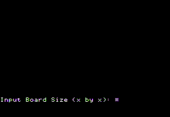 Coloroid (Apple II) screenshot: Setting up a Game