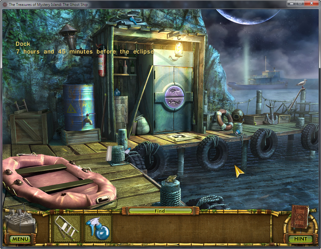 The Treasures of Mystery Island: The Ghost Ship (Windows) screenshot: At the dock