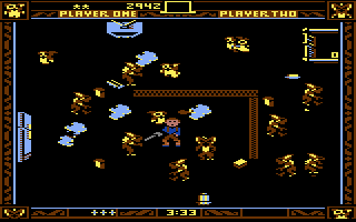 Gremlins (Commodore 64) screenshot: Aah, it's Gremlins mayhem!
